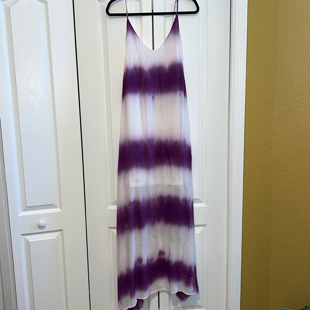 Listicle Maxi Dress | Purple & White | Size L
